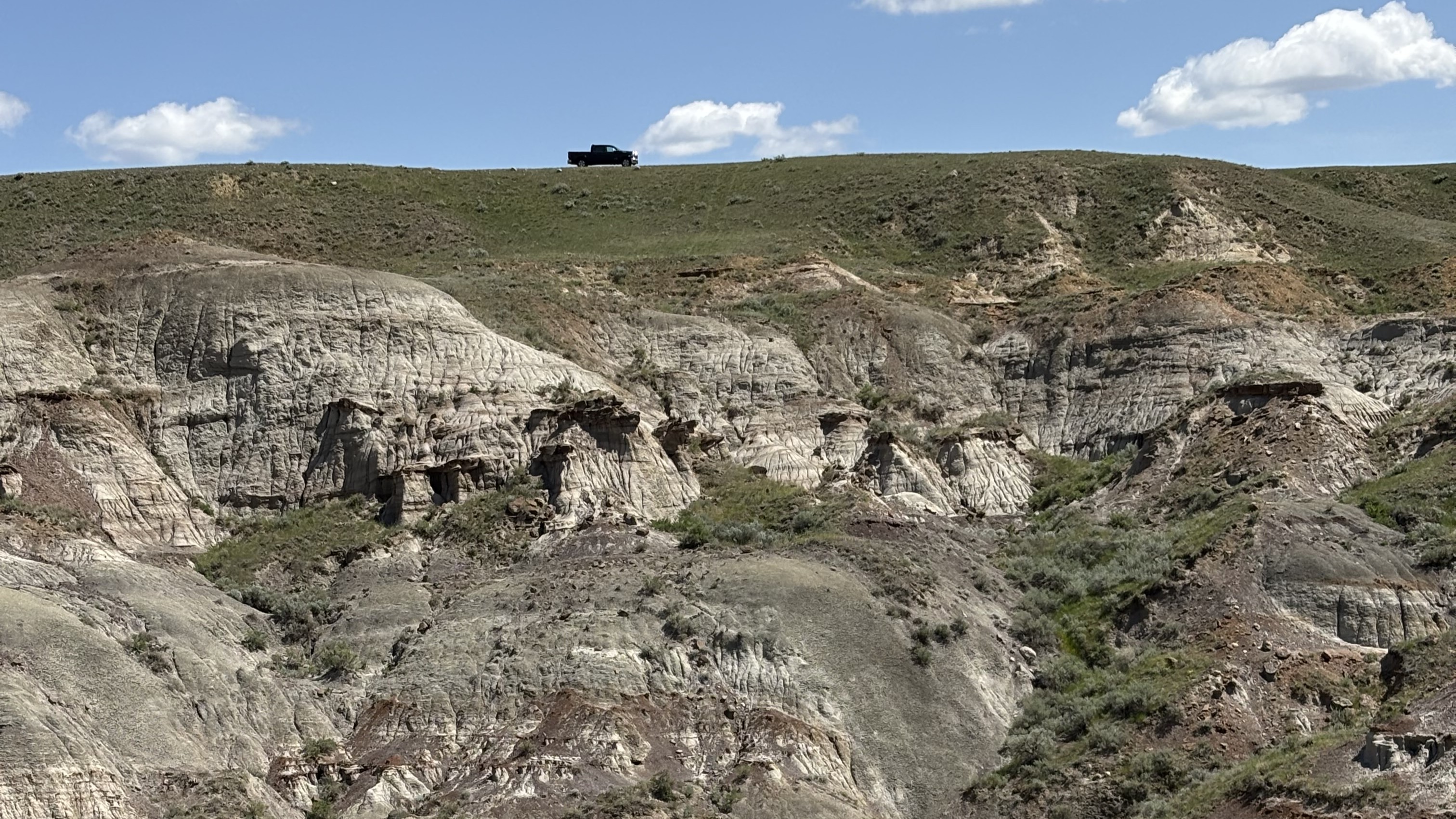 Field team out for work in Dinosaur Provincial Park